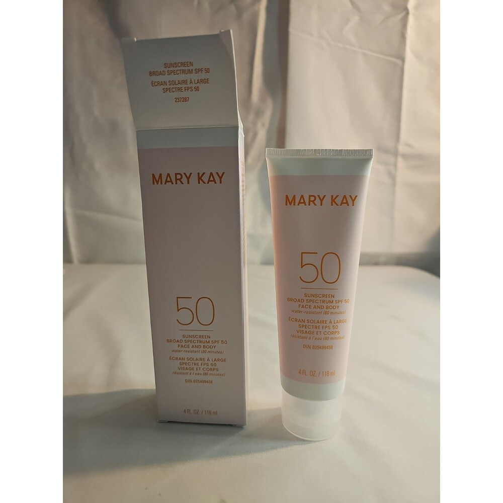 NIB Mary Kay, Sunscreen Broad Spectrum SPF 50 Face & Body, 4 fl. oz., 237287,